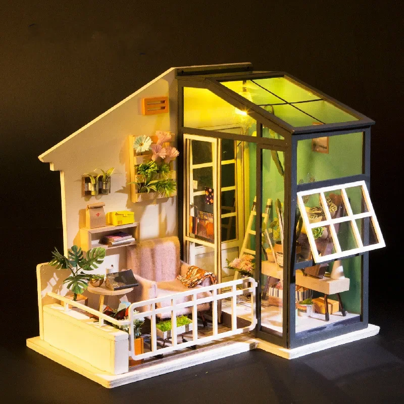 New arrival Creative DIY Assembling wooden house.Art house.funny christmas gift birthday gift