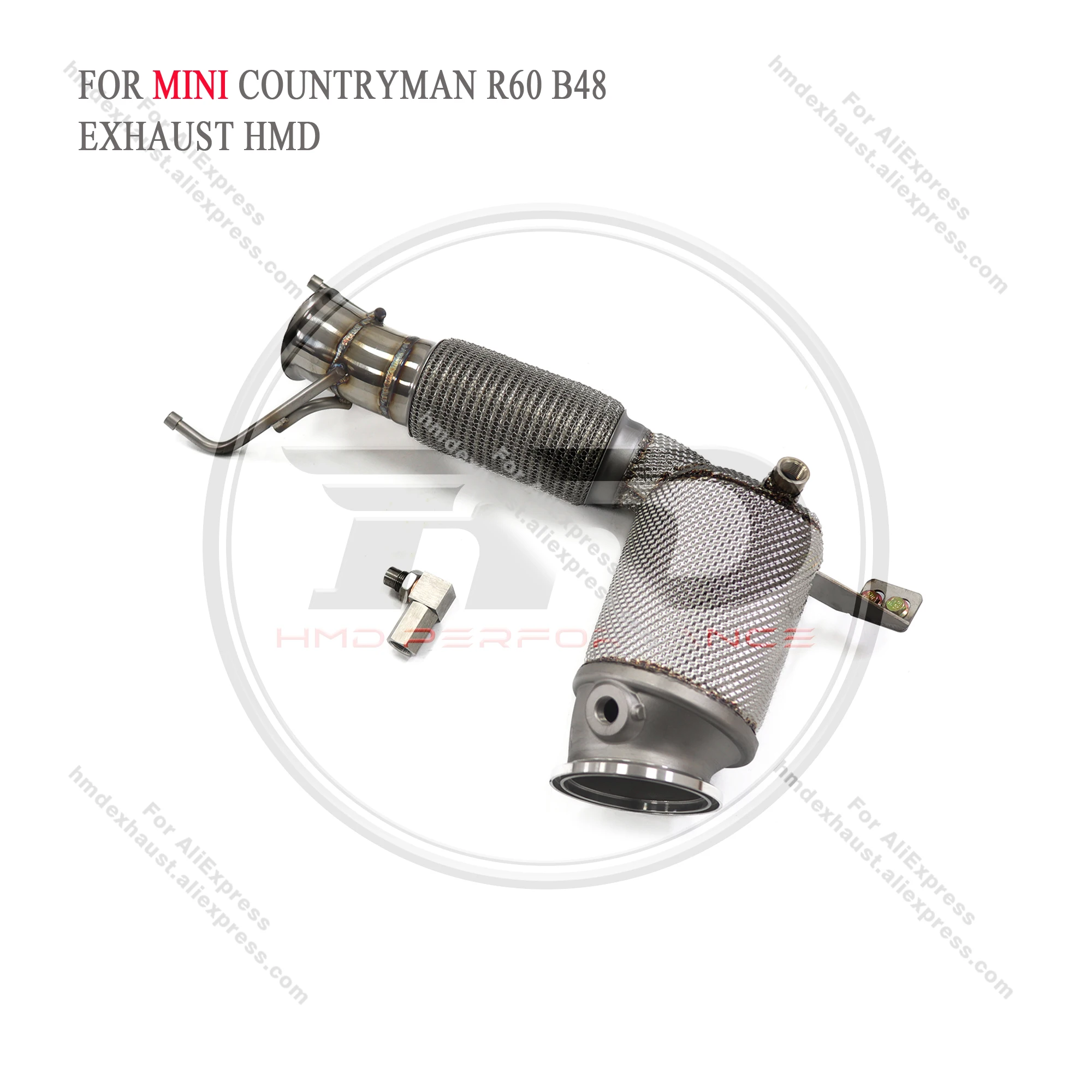 

HMD Exhaust System High Flow Performance Downpipe for Mini Countryman R60 B48 2.0T With Heat Shield Racing Pipe