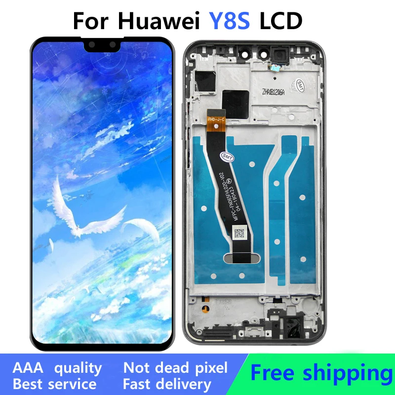 6.5'' For Huawei Y8s Display LCD Screen Touch Digitizer Assembly For Huawei Y8s JKM-LX1, JKM-LX2, JKM-LX3 LCD Replace Parts