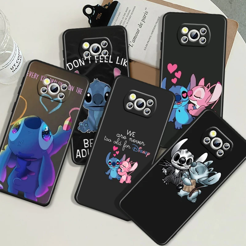 

Cute Disney Stitch For Honor V20 10i 10X 9S 9X 9C 9A 8X 8C 8A 7S 7C 7A Magic 5 Lite Pro MAX Black Soft Phone Case