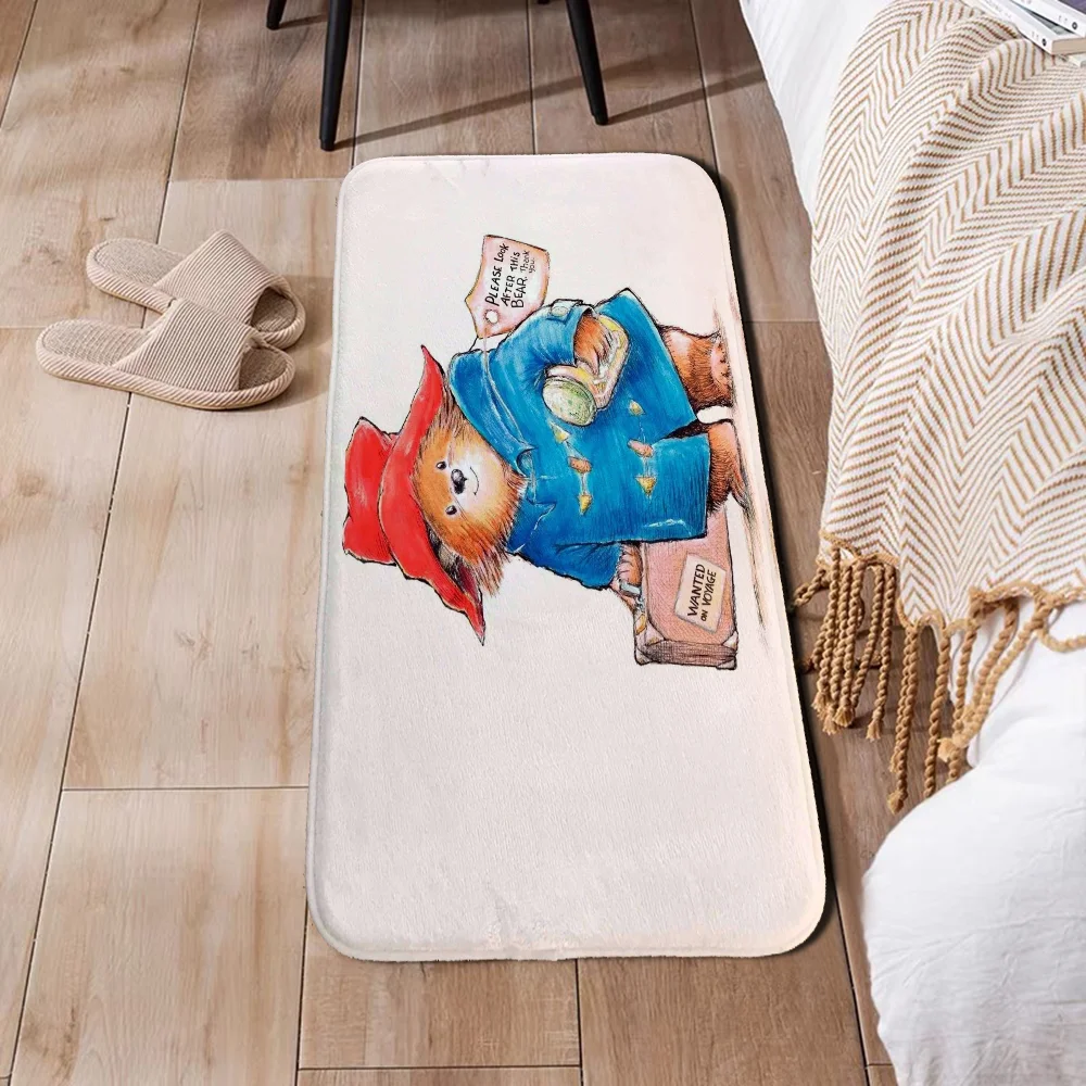 Aesthetic Room Decoration P-Paddington Bear Doormat Entrance Door Prayer Mat Home Bedroom Carpet for Kitchen Custom Floor Mats