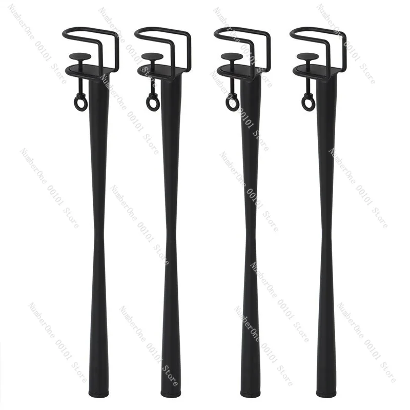 Heavy Duty No Drill Table Leg Support Bracket Adjustable F Clamp Detachable Desk Mount Small Waist Tea Table Foot Frame DIY
