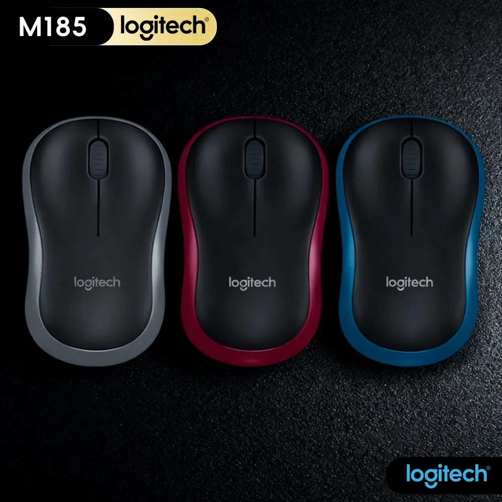 Logitech M185 Office‑Shared‑Station Wireless Mouse, Multi‑User Ambidextrous, Nano Dongle For Shared Office Workstations