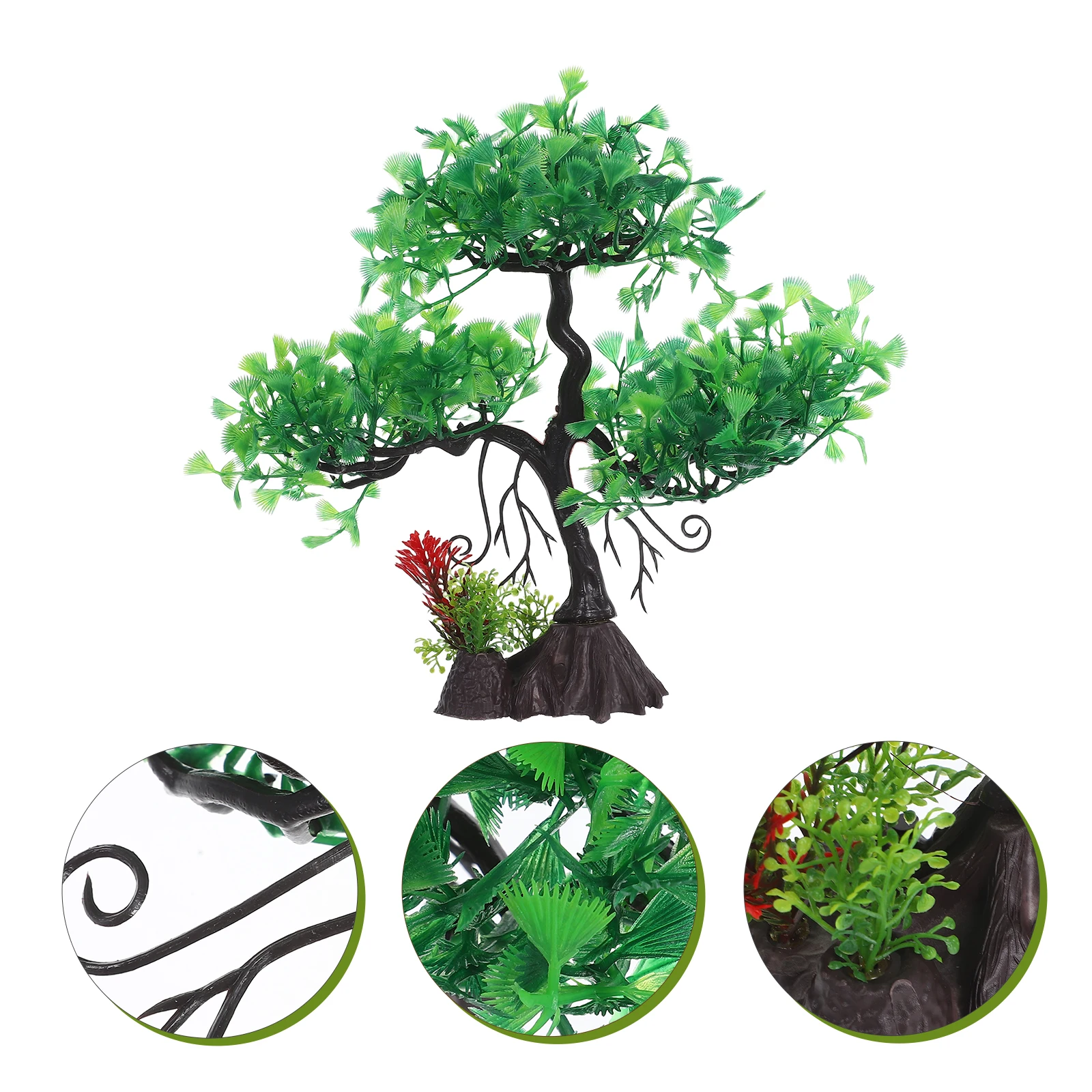 

Simulation Tree Realistic Durable Artificial Plants for Fish Tank Aquarium Decorations Office Bonsai Landscaping Accessories
