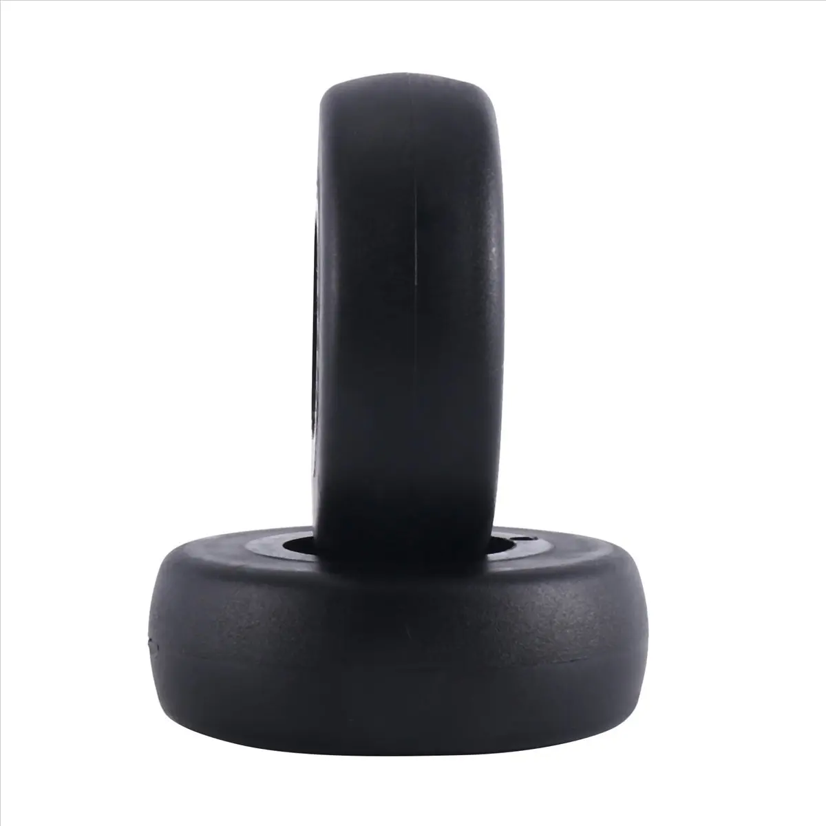 Abqr 48mm x 18mm 1 par de rodas de substituição para mala de bagagem, eixos de reparo de luxo, rodas de substituição de bagagem pretas