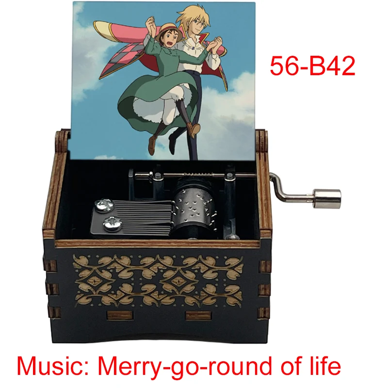 Classic Japanese Anime Wooden Music Box 18 Note Hand-operated/Automatic Movement Kids Friends Birthday Gift Fans Souvenir