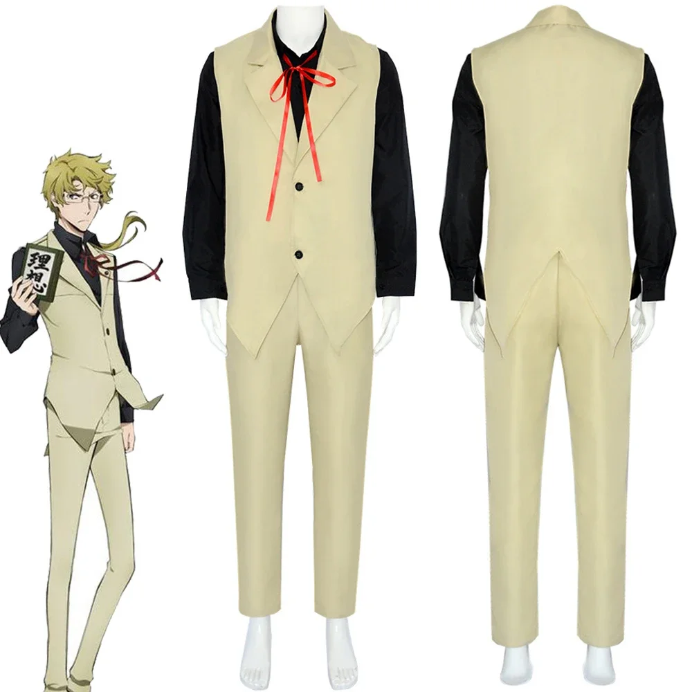 Anime Bungo Stray Dogs Kunikida Doppo Cosplay Costume Adult Unisex Uniform Suit Halloween Outfit