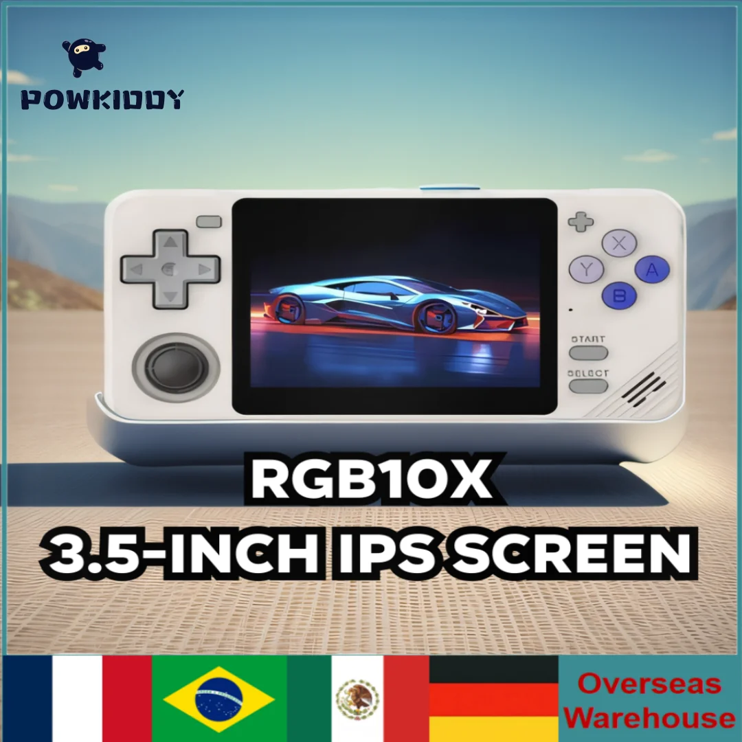 

POWKIDDY RGB10X Retro Handheld Game Console ARKOS Opendinglinux Gaming 3.5 Inch 4:3 IPS Screen RK3326 Children's Gifts RGB10X