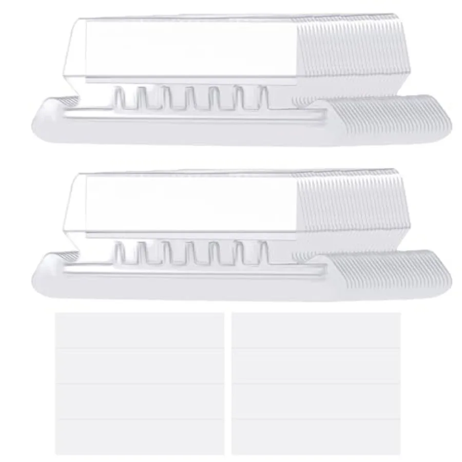 

File Folder Tabs 40PCS Suspension Hanging File Folder Labels Clear Plastic Filing Tabs and Paper Inserts for Quick Identificati