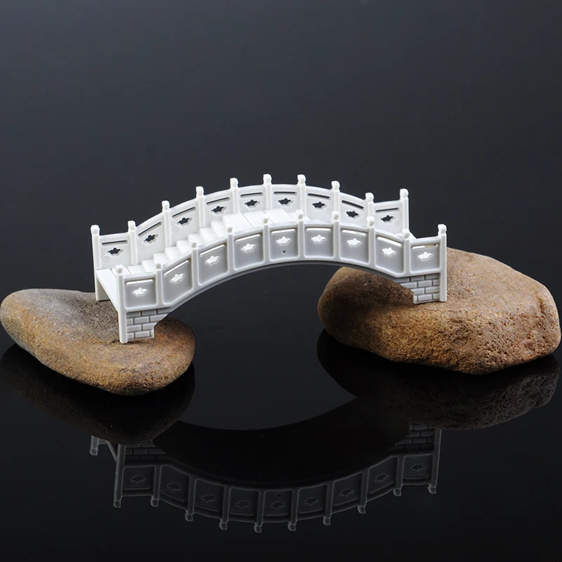 1:75 1:100 Scale ABS Plastic White Assembled Bridge Model Scenery for Architecture Building Landscape Garden Decoration 1Piece