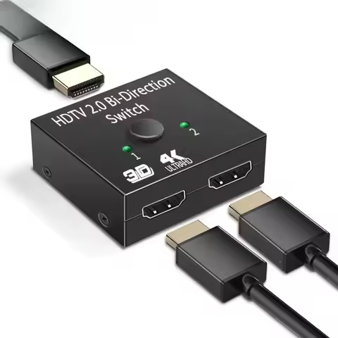 HDMI-Compatible Splitter 4K Switch KVM Bi-Direction 1x2/2x1 HDMI-compatible Switch 2 In1 Out for TV Box PS4/3 Switcher Adapter