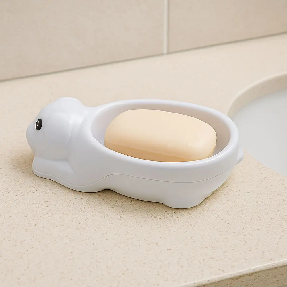 Storage Cartoon Horse Shape Soap Box Plastic Household Cartoon Pig Soap Dish Drainable Soap Container Gift Idea