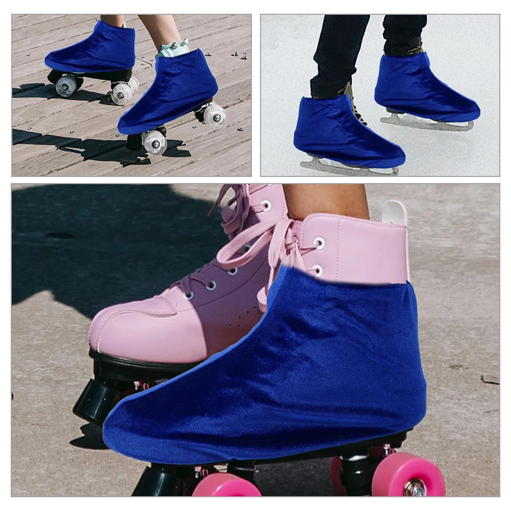

Elastic Skate Covers Ice Skating Boot Protectors for Roller Hockey Snow Lightweight Durable Polyester Sleeve Cover Fit All Sizes
