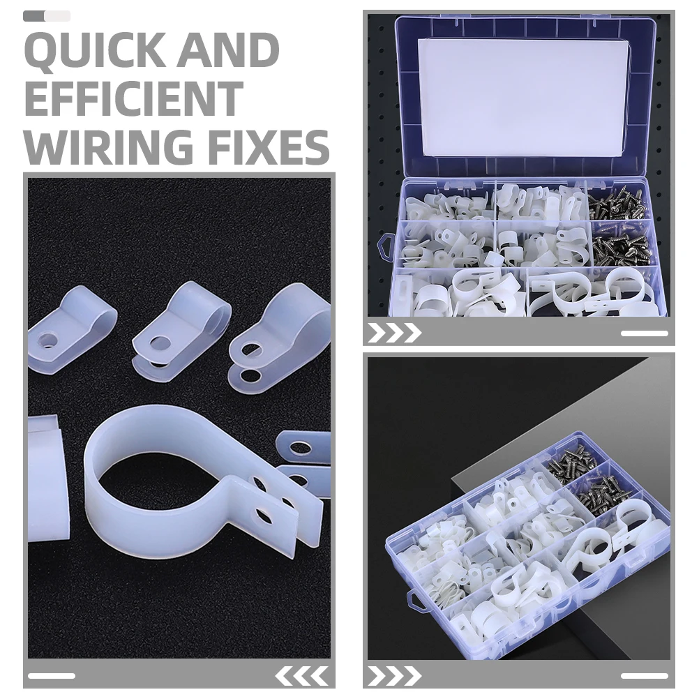 

1 Set Cable Wire Clips Rope Light Mounting Clips Outdoor Cord Clip For Telephone Ethernet Cable Wire Holder Wall Clamp Fix