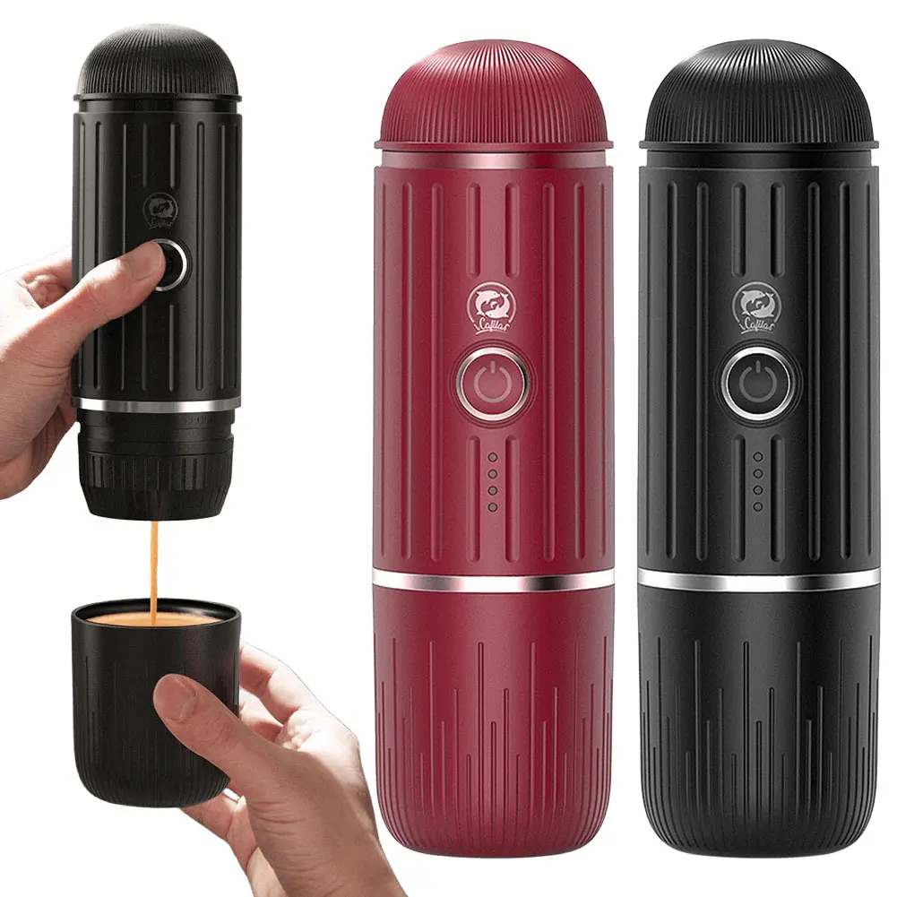 Mini Portable Heating Coffee Machine Wireless Electric Coffee Maker fit For Nespresso Capsule Powder & French Press Pot for Car