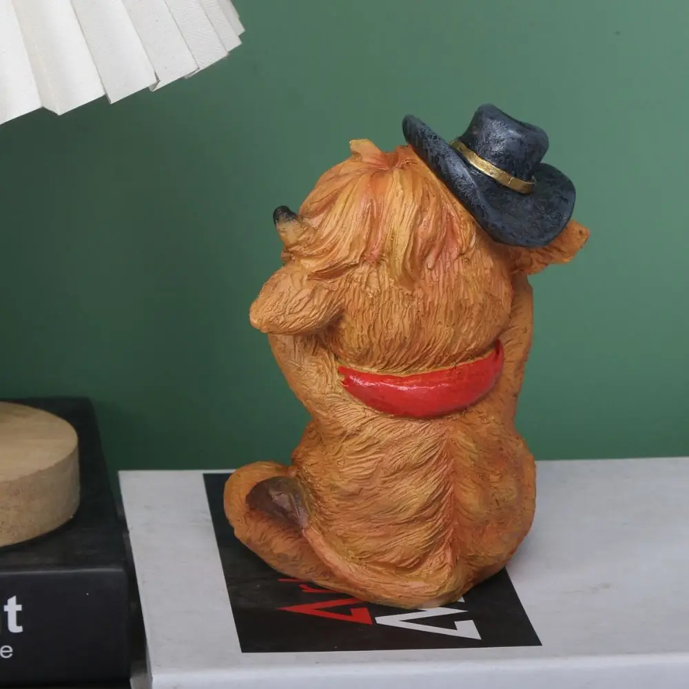 수지 만화 암소 장식 Handmad 현실적인 고산지대 암소 장식 감각 장난감 Collectible 동물 액션 피규어 데스크탑 장식