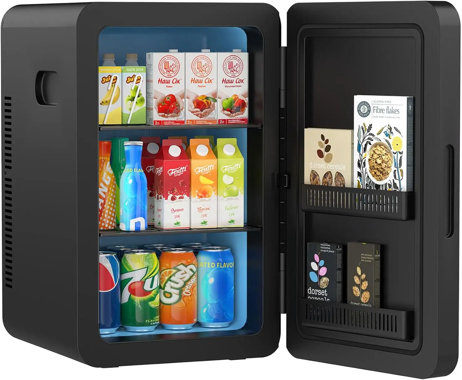 

22L Mini Fridge for Bedroom, 30 Cans Cooler & Warmer Compact Refrigerators with AC/DC Power for Skin Care, Beverage, Cosmet