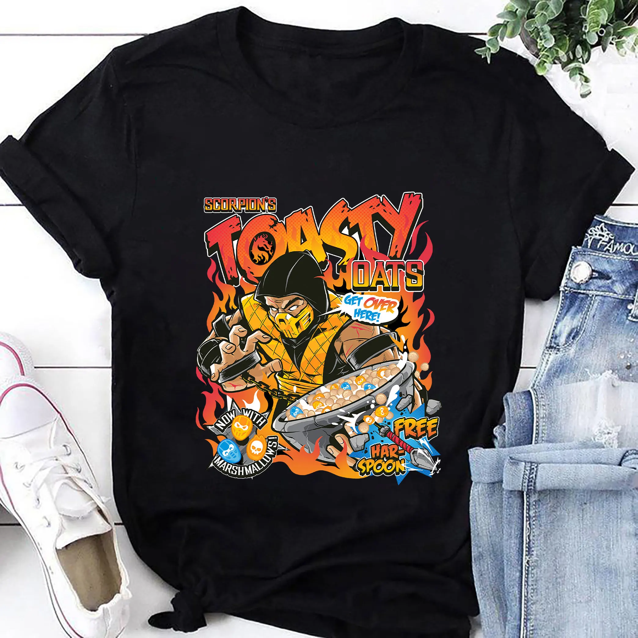 SCORPION Mortal Kombat Parody Toasty Video Game T Shirt