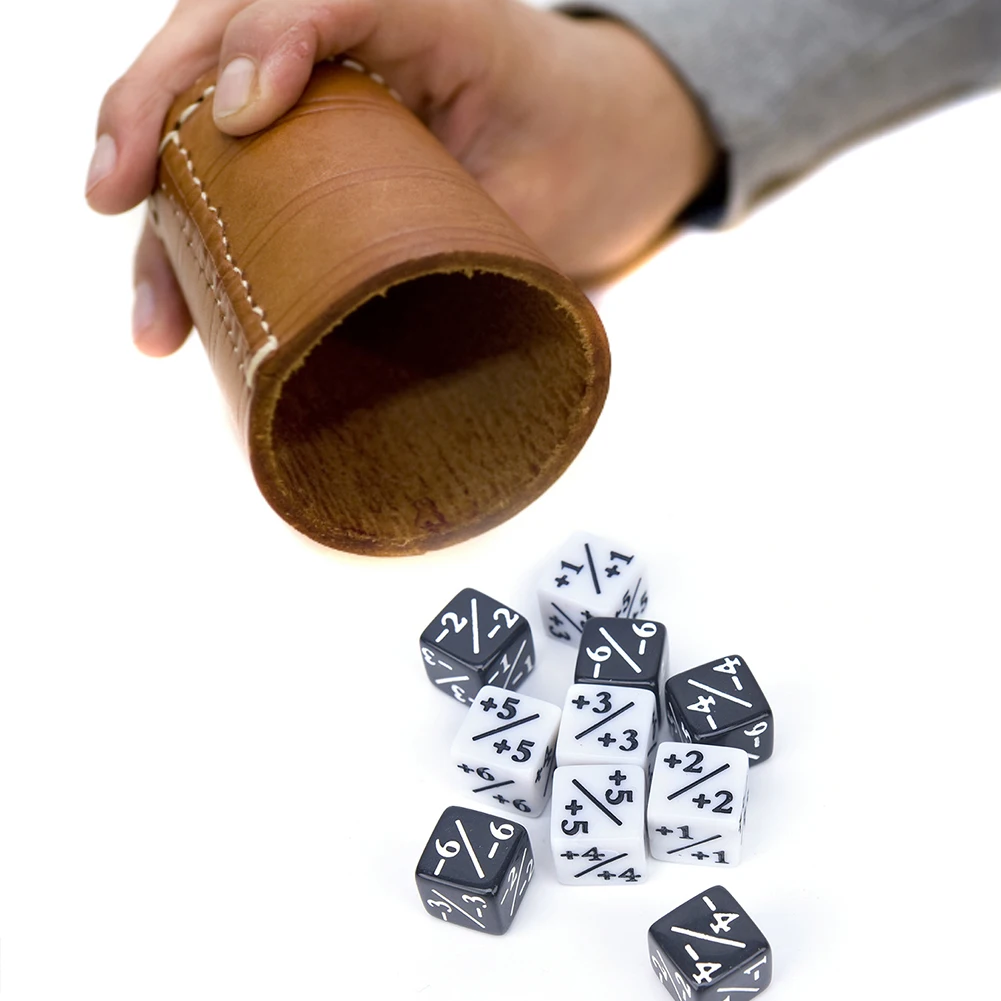 

10Pcs Positive and Negative Dice Counters Set Kids Toy Counting Dice 5 Positive +1/+1 & 5 Negative -1/-1 Kids Arithmetic Toys