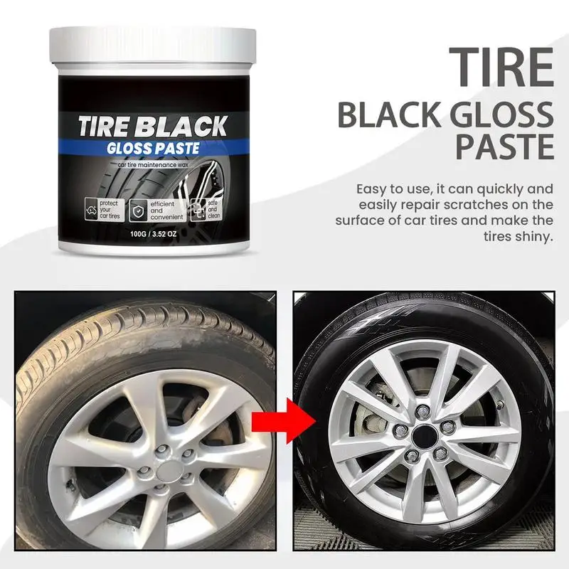 

100g Wheel Gloss Sealant Wax Car Tire Retreading Cleaning Cream Tire Coating Wax Wheel Shine For Car Tire Shine Coating For Cars