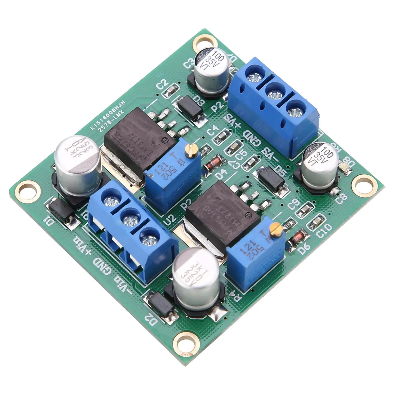 

Adjustable LM317/337 Power Module for Stable Positive & Negative Voltage - Low Ripple Linear Regulator