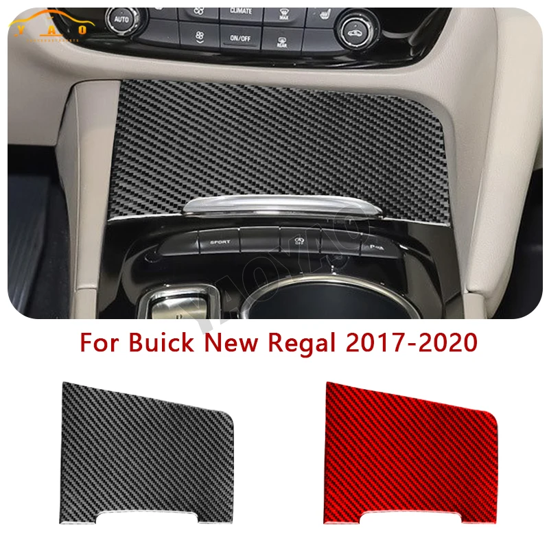 

Carbon Fiber For Buick Regal 2017-2020 Center Control Cup Holder Panel Cover Trim Sticker Car Interior Trim Accessories