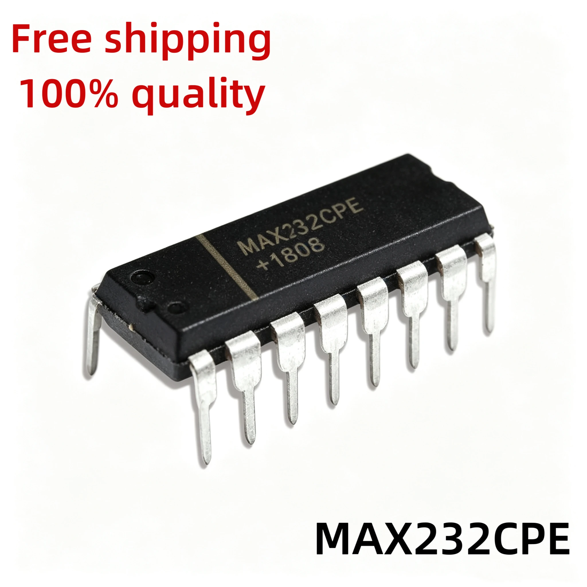 10PCS MAX232CPE DIP16 MAX232C DIP MAX232 MAX232CPE Transceptor RS-232 estándar industrial para interfaces de puerto serie Chip IC