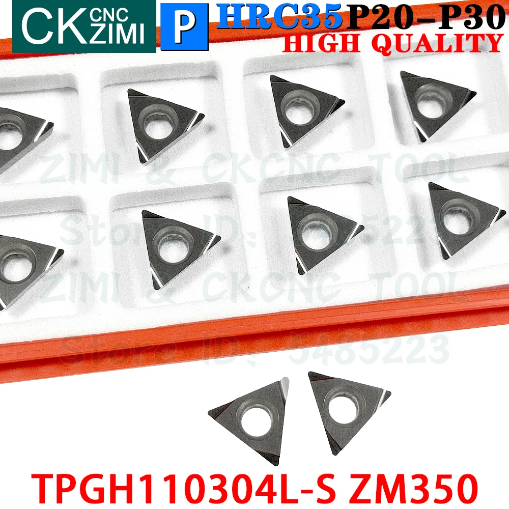 10 قطع TPGH110304L-S ZM350 TPGH 110304L S ZM350 إدراجات سيرميت غرامة أدوات إدراجات مملة أداة قطع مخرطة معدنية باستخدام الحاسب الآلي للصلب
