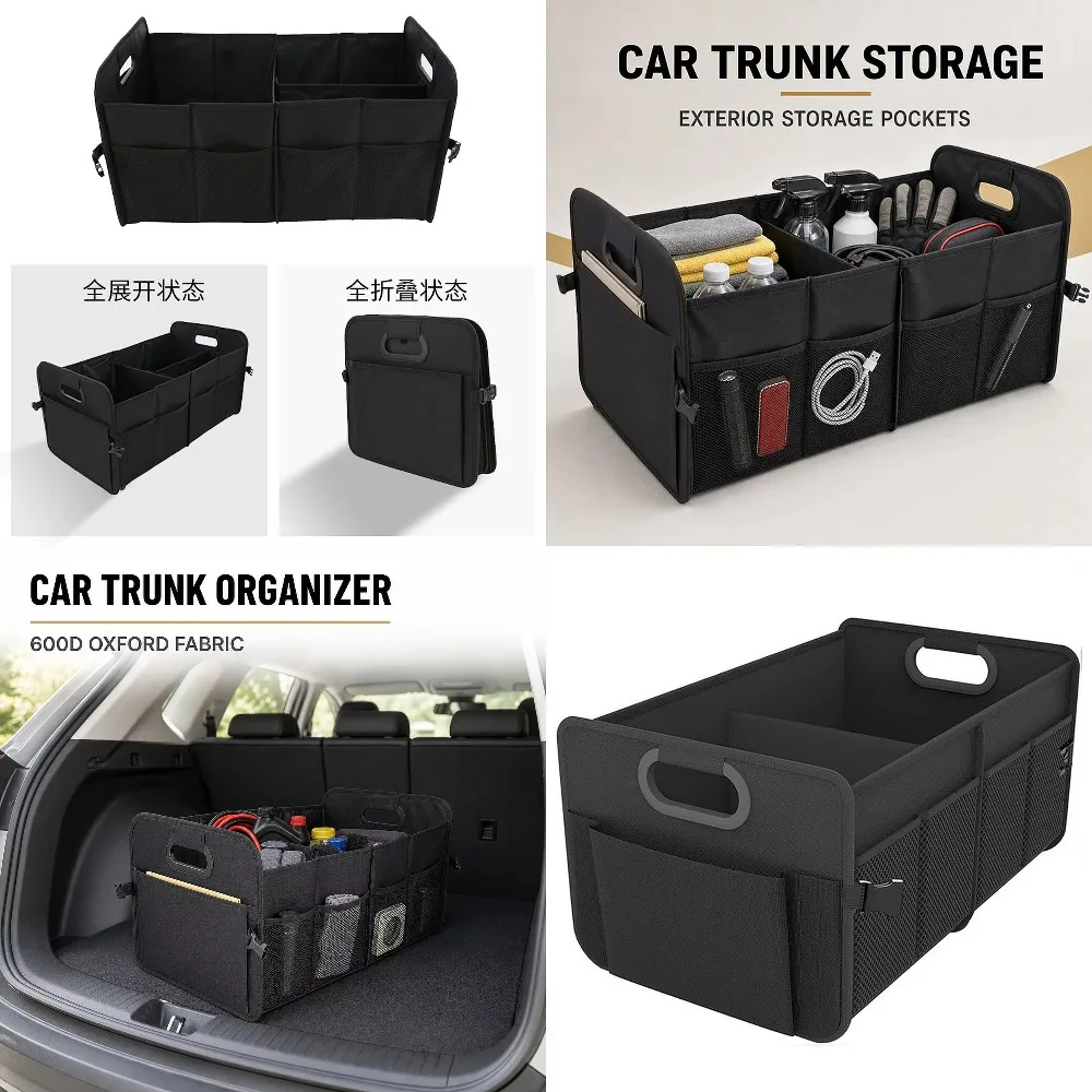 Car Trunk Organizer Storage Box Car Interior Accessories Auto Boot Container