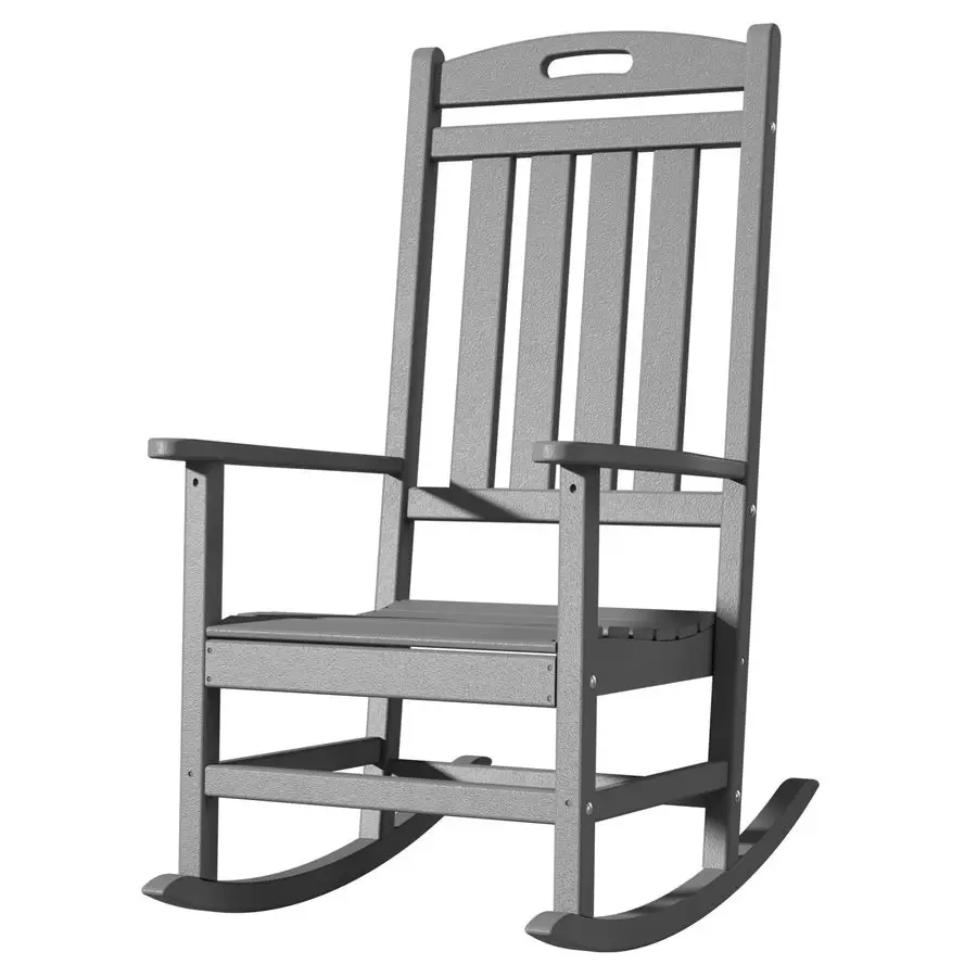 

Rocking Chair, AllWeather Resistant Poly Lumber Rocker Chair Outdoor, High Back Plastic Patio Rocking Chairs for Outside Porch