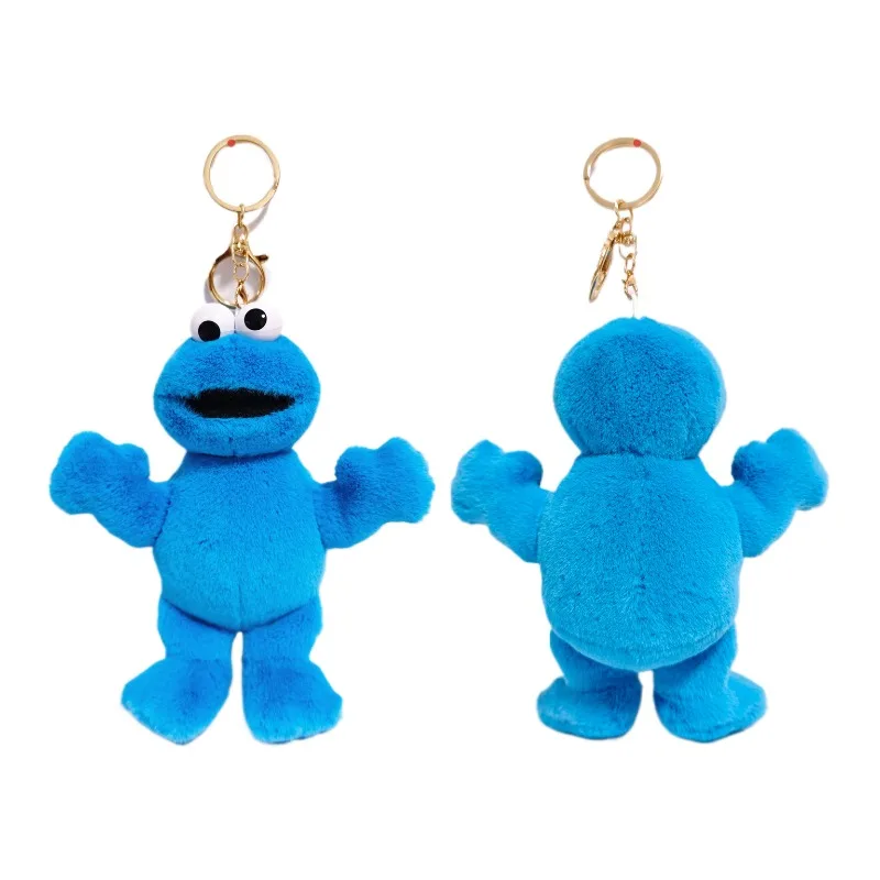 2026 New Kawaii Genuine Sesame Street ELMO Elmo Big Bird Cookie Monster Plush Doll Pendant Cute Backpack Pendant Keychain
