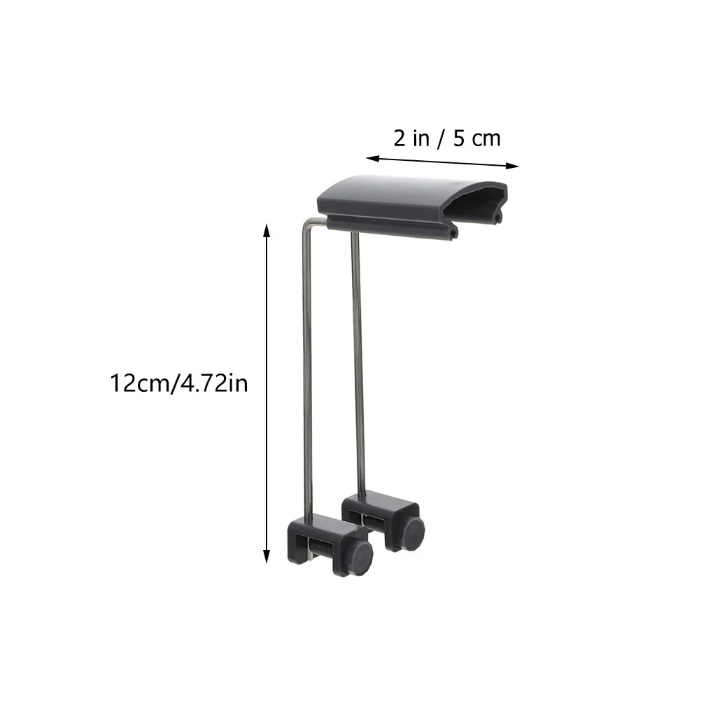 2 Pcs Aquatic Lamp Bracket Fish Tank LED Light Holder Adjustable Black Plastic Stand