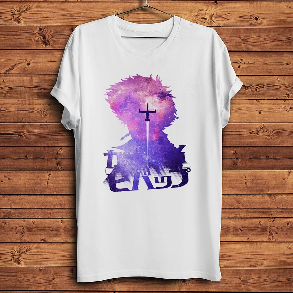 space Cowboy Hunter spike Bebop funny anime tshirt,men white short sleeve casual t shirt,unisex manga streetwear breathable tee