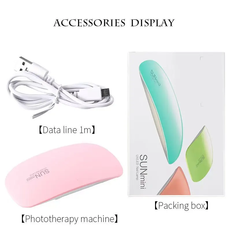 USB Rechargeable Quick Dry Nail Art Machine Portable Nail Tools UV LED Nail Drying Lamp for Curing All Gel Polishes