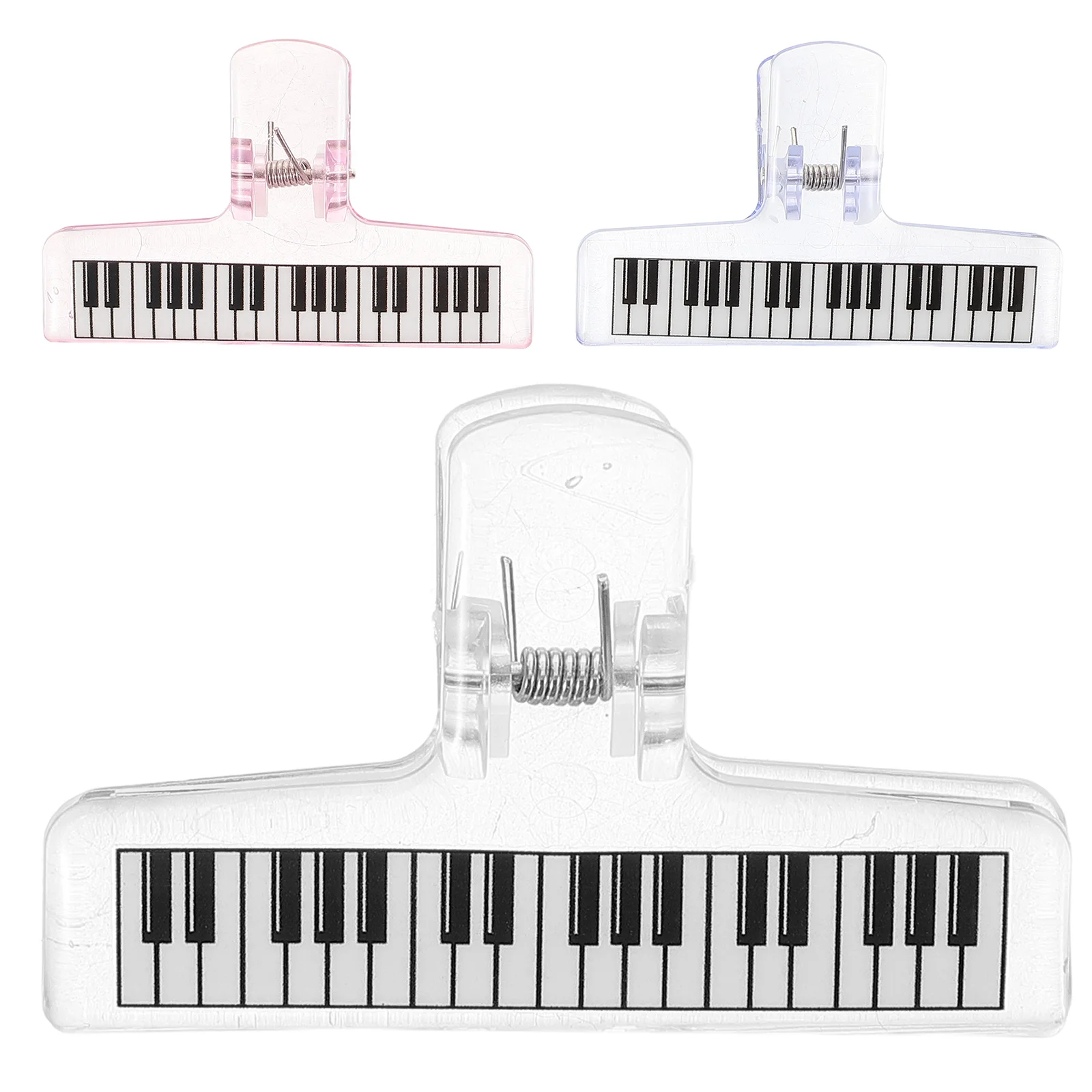 

3 Pcs Piano Sheet Music Holder Instrument Clip Flute Clips Page Book Acrylic Student