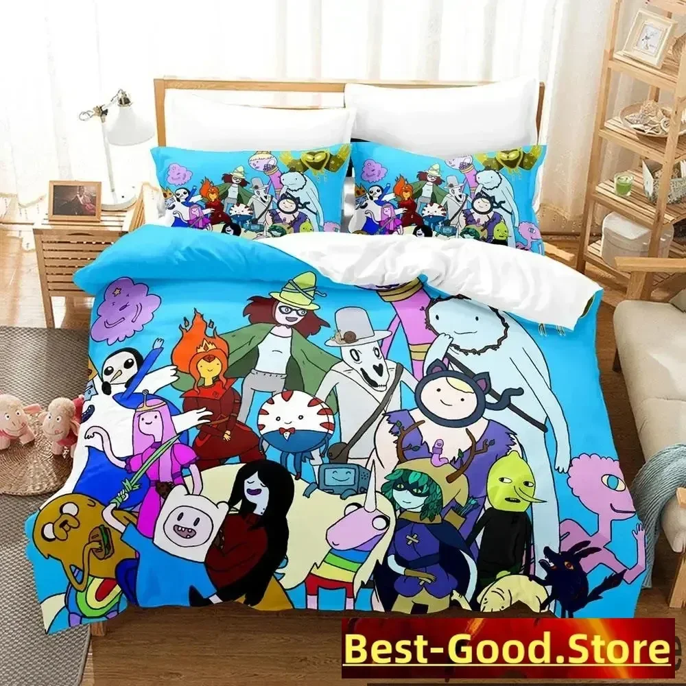 

Cartoon The Dog Face Adventure Time Finn Jake Bedding Set Duvet Cover Bed Set Quilt Cover Pillowcase Comforter king Queen Size