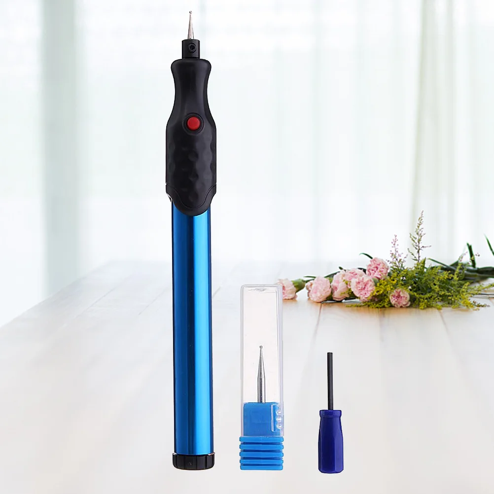 

Mini DIY Engraver Pen for Metal Glass Plastic Easy to Use No Included Blue Electric Engraving Pen Engraver