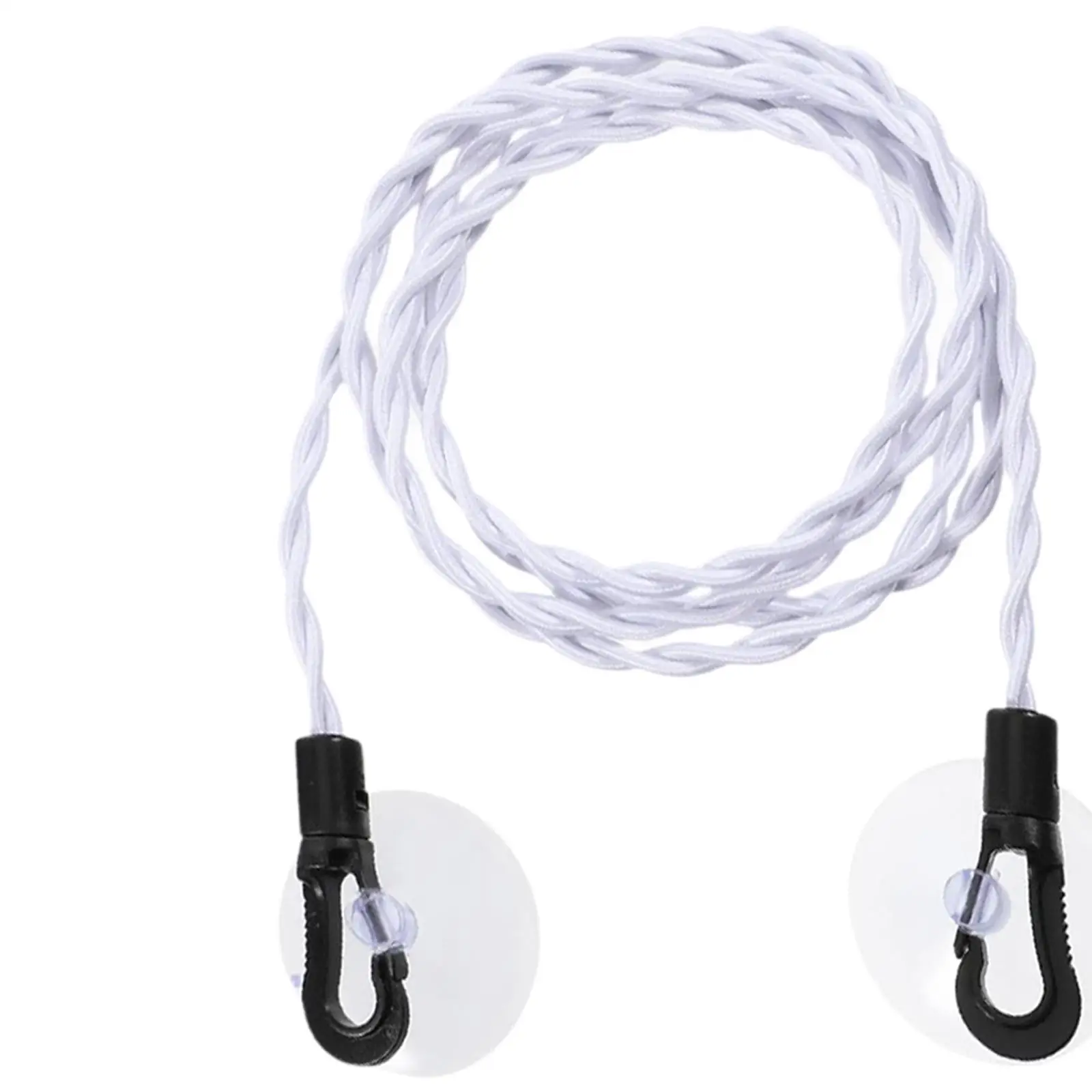 Elastic Cord Clothes Drying Line with Suction Cups Hooks Extendable Laundry Rope for Hanging Towels Bedding Camping Gear Outdoor