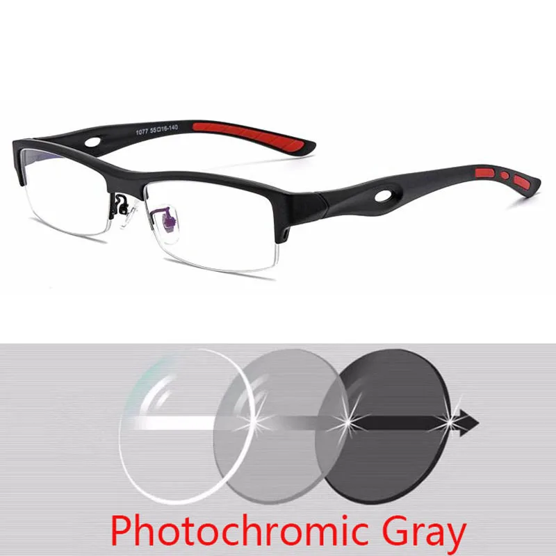 Sport tr90 Rahmen brille halbe Brille leichte Brille Myopie Dioptrien Short sight sph 0-800-81-639 bis-0,5