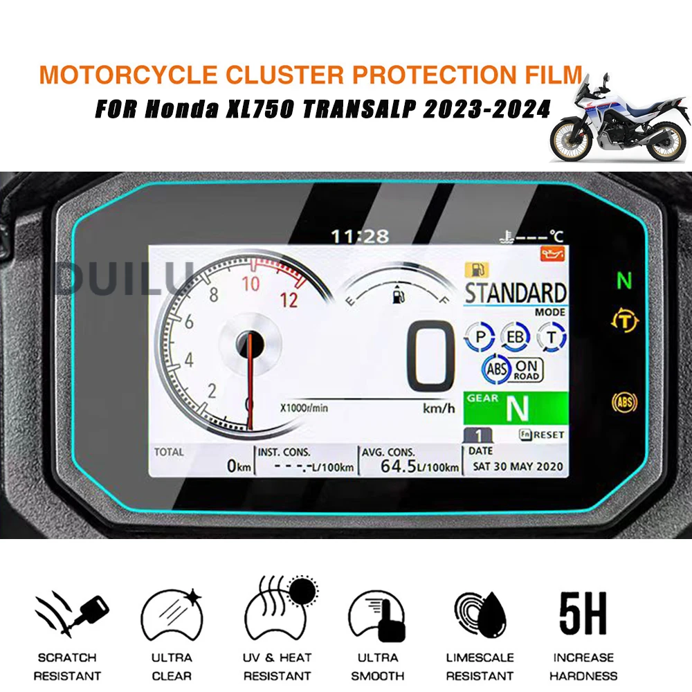 دراجة نارية حماية أداة فيلم دراجة نارية الملحقات خدش العنقودية شاشة فيلم لهوندا XL750 TRANSALP 2023-2024 #2
