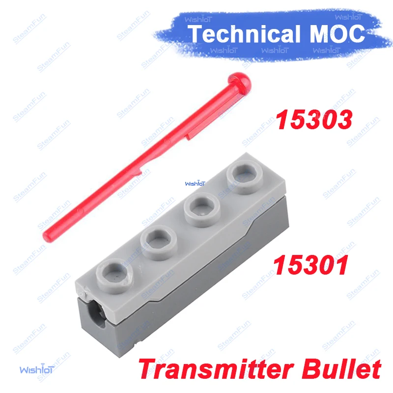 

10 шт. DIY Технические строительные блоки-конструкторы MOC, детали для стрелкового оружия, совместимые с Legoeds 15301 15303, запчасти для пусковых установок и пуль