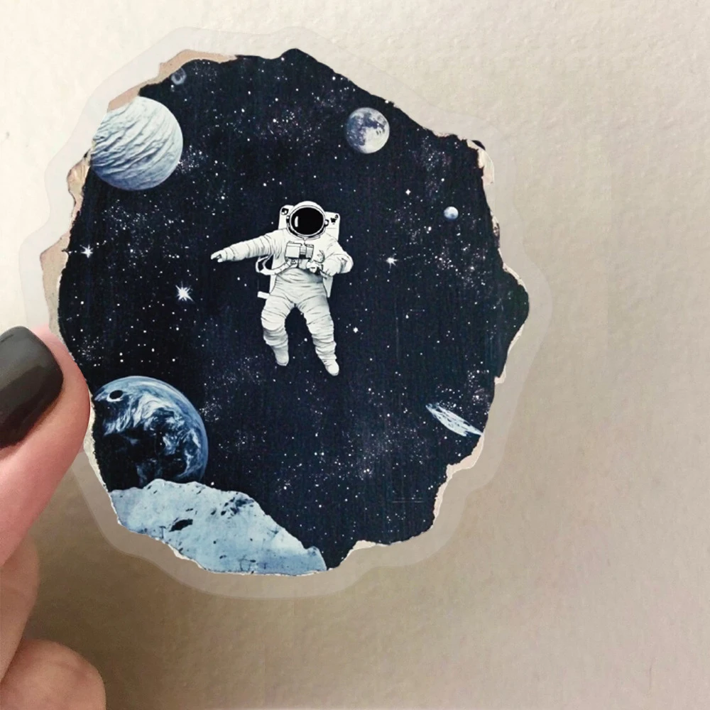 10/30/50pcs Blu Spazio Astronauta Estetica Del Fumetto Decalcomanie Degli Autoadesivi Giocattolo Per Bambini FAI DA TE Frigo Cassa Del Telefono Del Computer Portatile Diario Graffiti adesivo