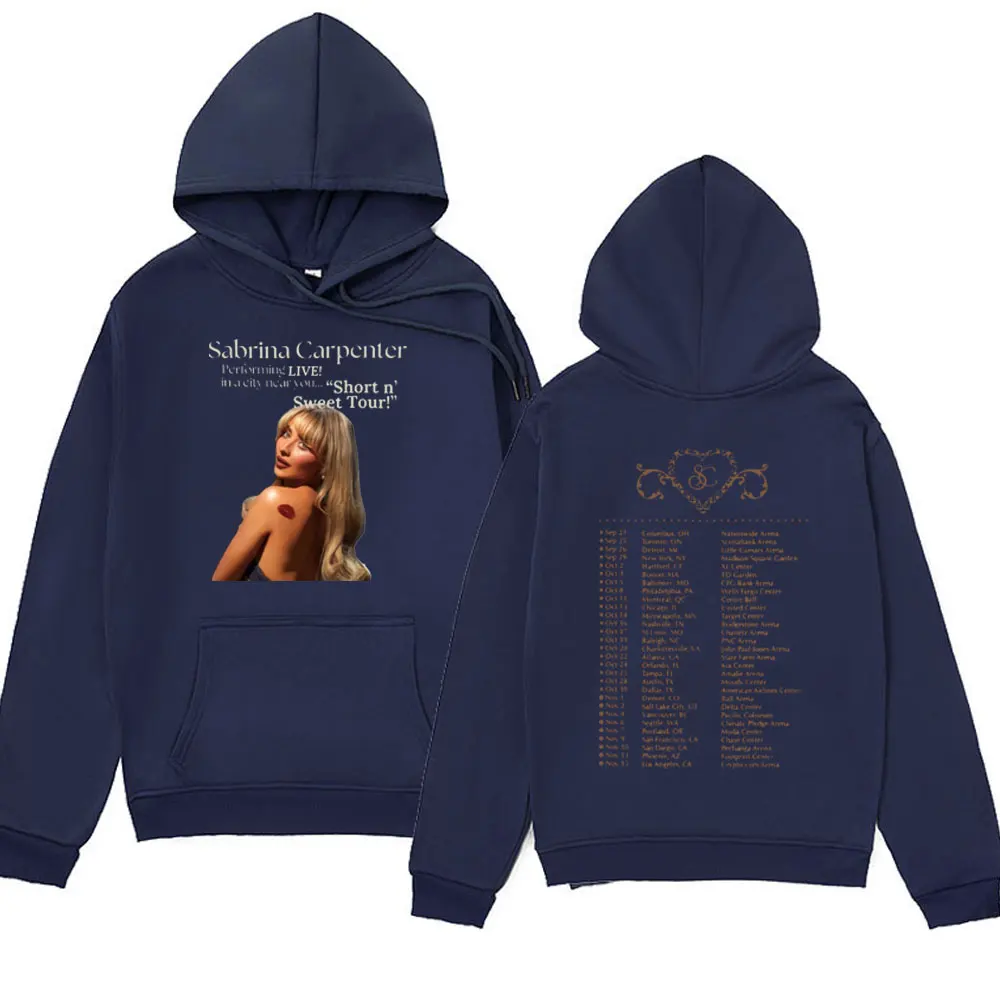 Sabrina Carpenter Short N Sweet Tour Print Hoodie Men Women Fashion Aesthetic Sweatshirts Oversized Streetwear Hip Hop Pullover