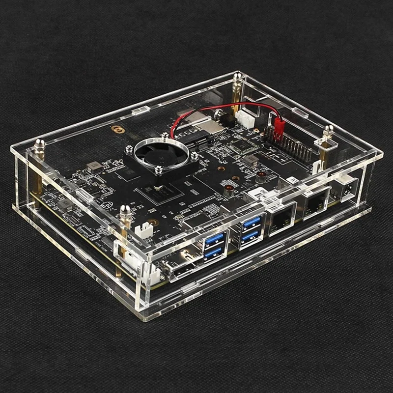 Banana Pi BPI-F3アクリルケース、透明シェル、保護ボックス、オプションの冷却ファン、開発ボード