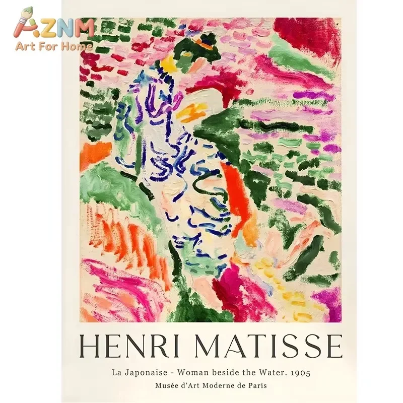 Henri Matisse Abstract Canvas Wall Art Colorful Fauvism Landscape Exhibition Poster Print Unframed Canvas Poster for Living Room