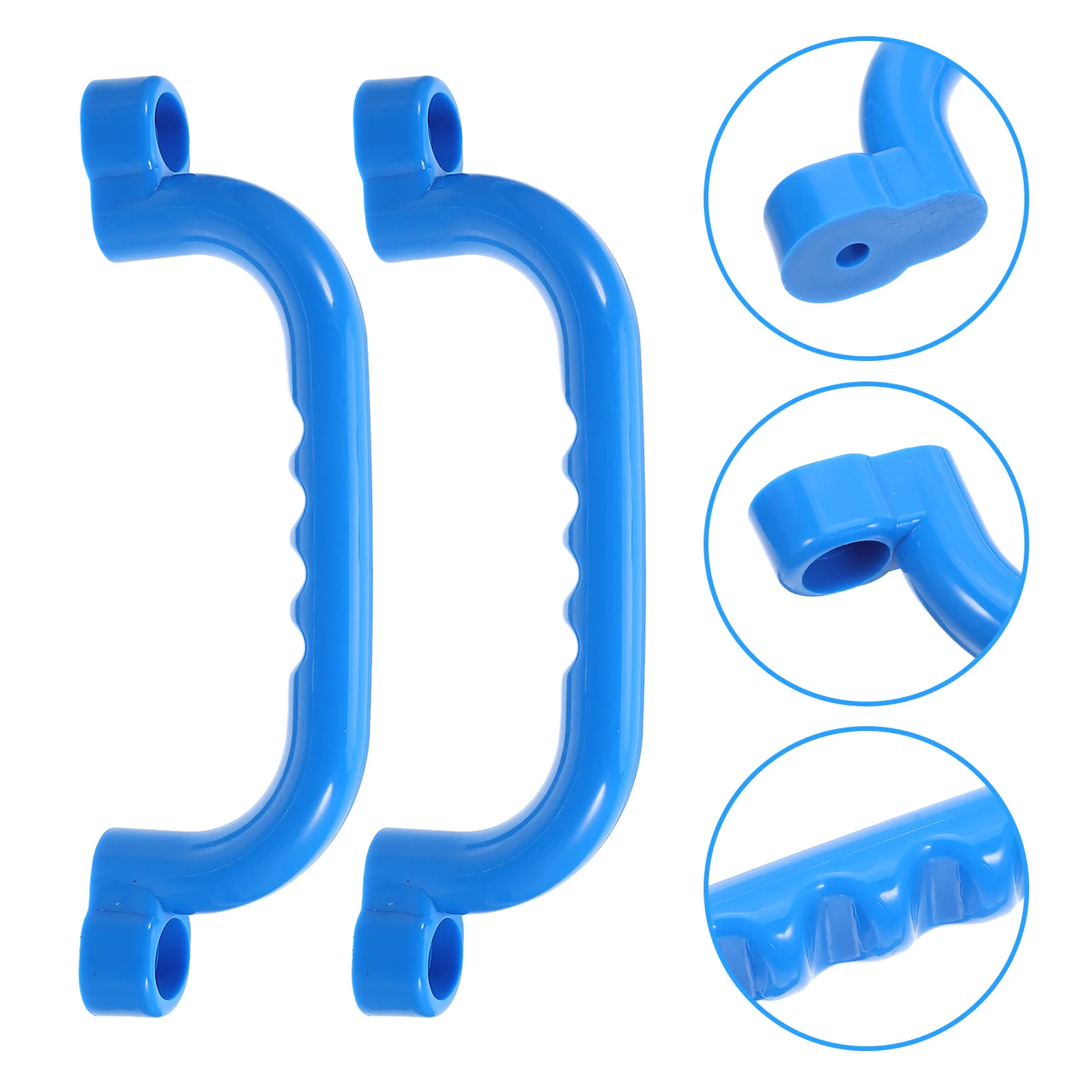 Maniglie di sicurezza per parco giochi per bambini da 2 pezzi, barre di sostegno in plastica liscia per telaio da arrampicata, set di altalene, attrezzature da gioco all'aperto, mano per bambini