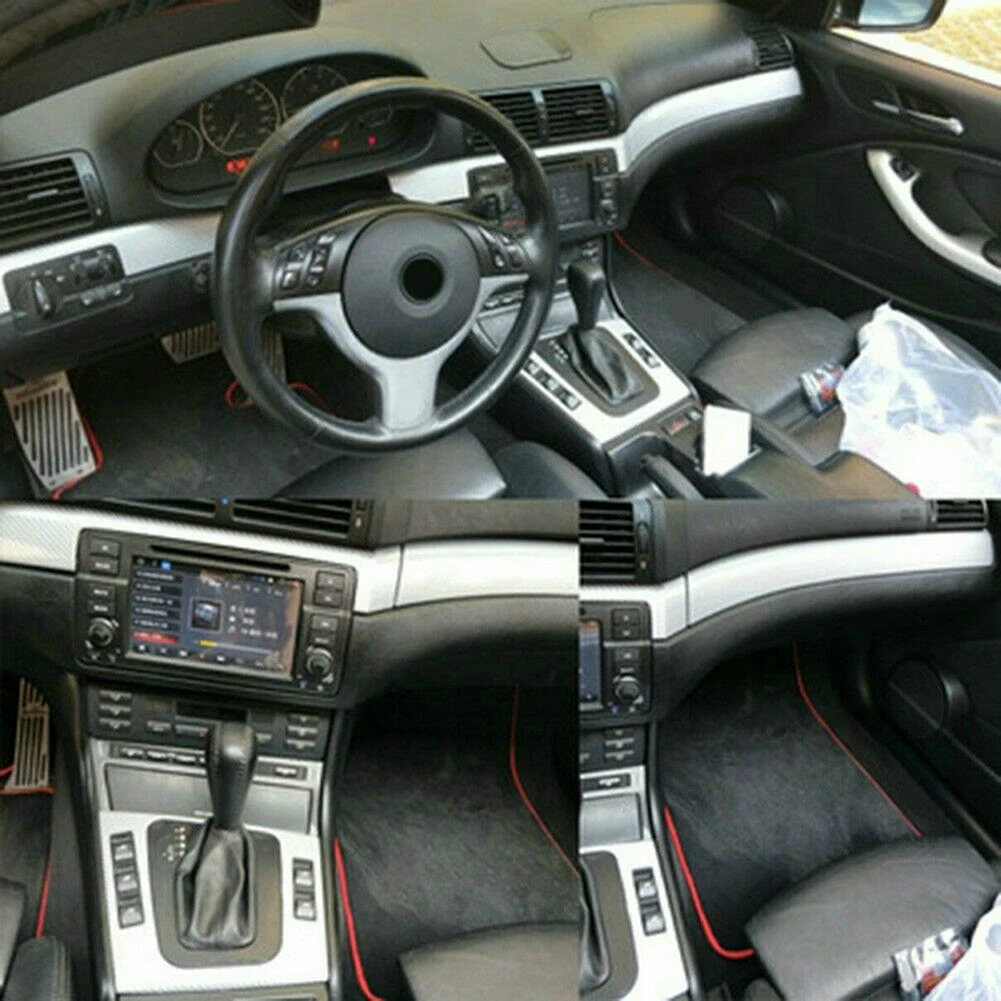 Car Interior Dash Wrap Trim For BMW 3 Series E46 1998-2005 Left Hand Driver Carbon Fiber 5D Car Stickers Fashion
