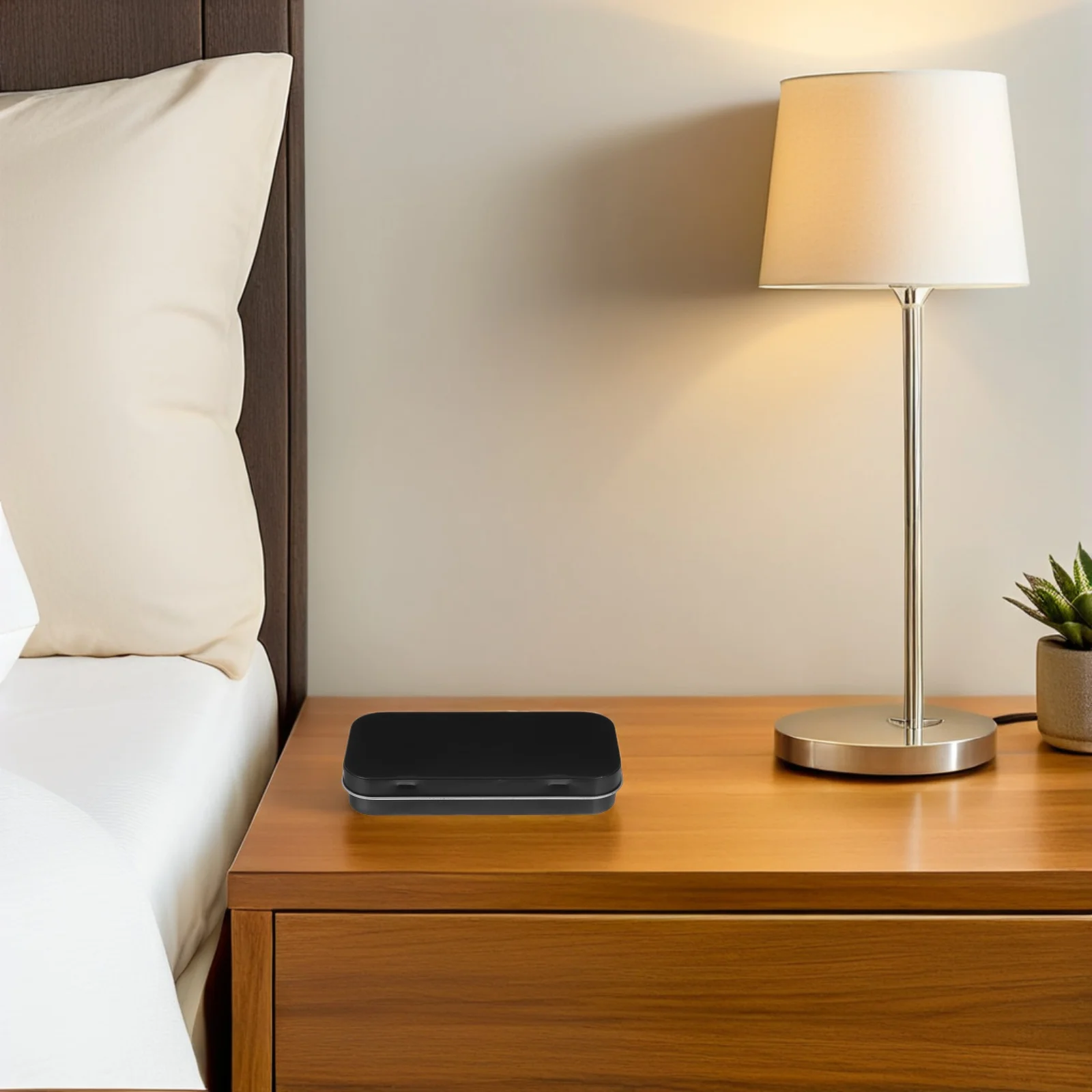 

Small Rectangular Tin Box with Lid Hinged Mini Portable Metal Storage Box for Jewelry Crafts Drawing Pin Organizer