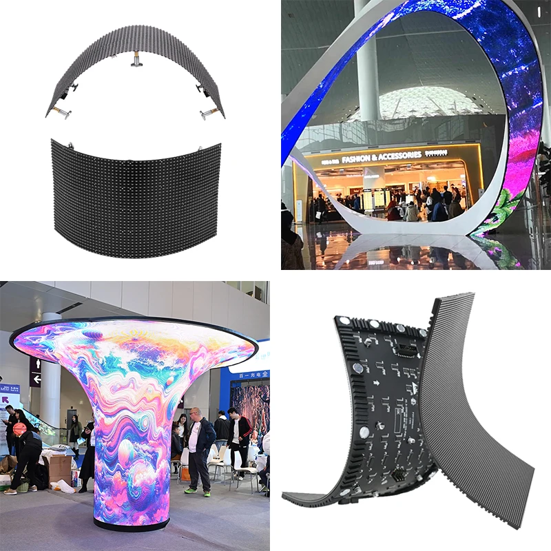 Indoor Advertising Full HD Video Panel LED Screen Flexible P1.86 P2 P2.5 LED Screen Display Soft Vertical Flexible LED Display - view 6