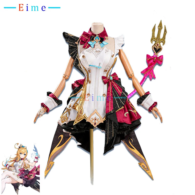 

Game Genshin Impact Escoffier Cosplay Costume Fancy Party Suit Women Cute Dress Halloween Uniforms Anime Clothing Custom Made